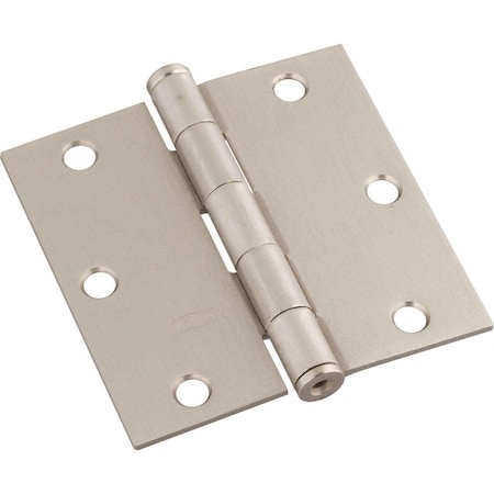 National 3-1/2 In. Square Satin Nickel Door Hinge N830248